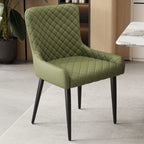 contemporary Upholstered Low Back Chenille Dining Chairs