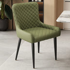 contemporary Upholstered Low Back Chenille Dining Chairs