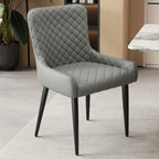 contemporary Upholstered Low Back Chenille Dining Chairs