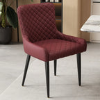 contemporary Upholstered Low Back Chenille Dining Chairs