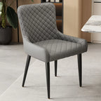 contemporary Upholstered Low Back Chenille Dining Chairs