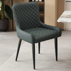 contemporary Upholstered Low Back Chenille Dining Chairs