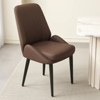 contemporary Upholstered Low Back Chenille Dining Chairs