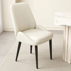 contemporary Upholstered Low Back Chenille Dining Chairs