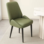 contemporary Upholstered Low Back Chenille Dining Chairs