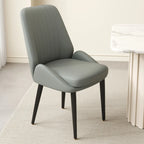 contemporary Upholstered Low Back Chenille Dining Chairs