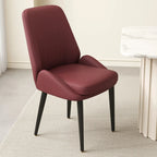 contemporary Upholstered Low Back Chenille Dining Chairs