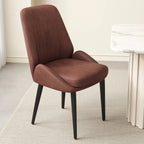 contemporary Upholstered Low Back Chenille Dining Chairs