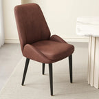 contemporary Upholstered Low Back Chenille Dining Chairs