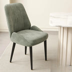 contemporary Upholstered Low Back Chenille Dining Chairs