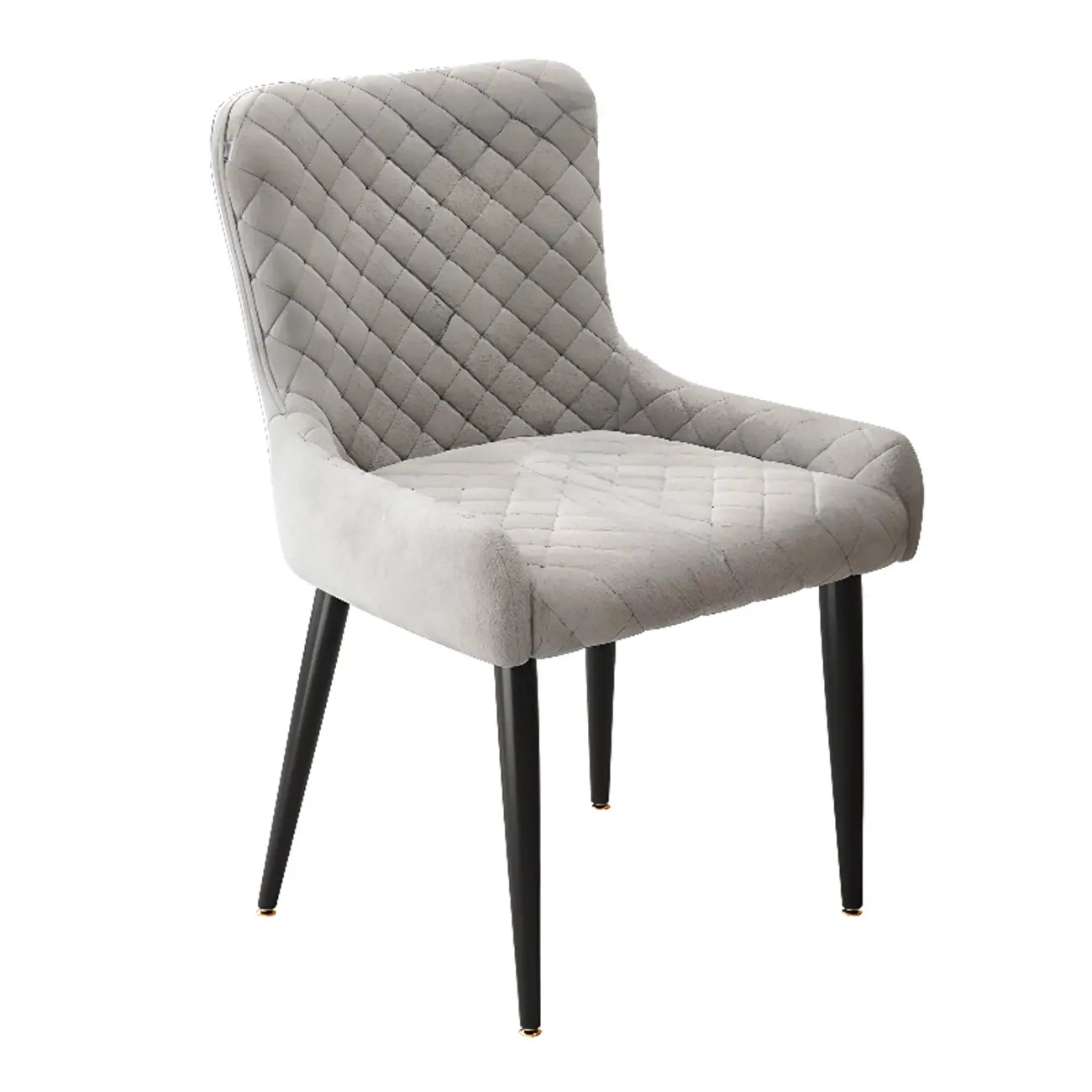 contemporary Upholstered Low Back Chenille Dining Chairs