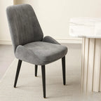 contemporary Upholstered Low Back Chenille Dining Chairs