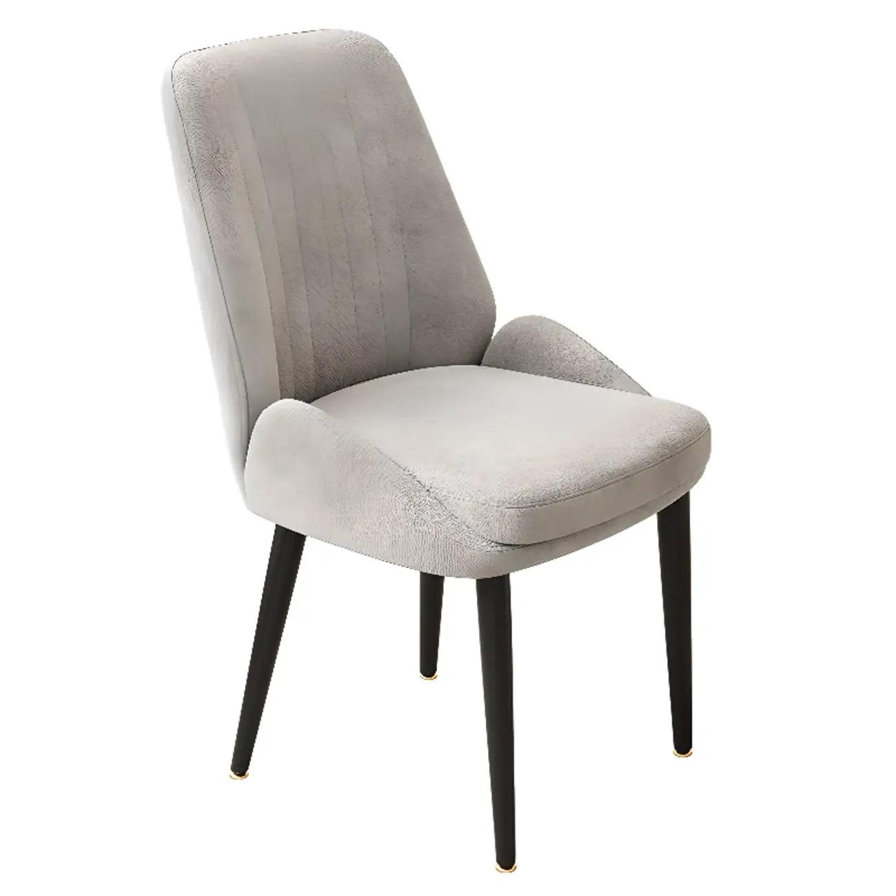 contemporary Upholstered Low Back Chenille Dining Chairs