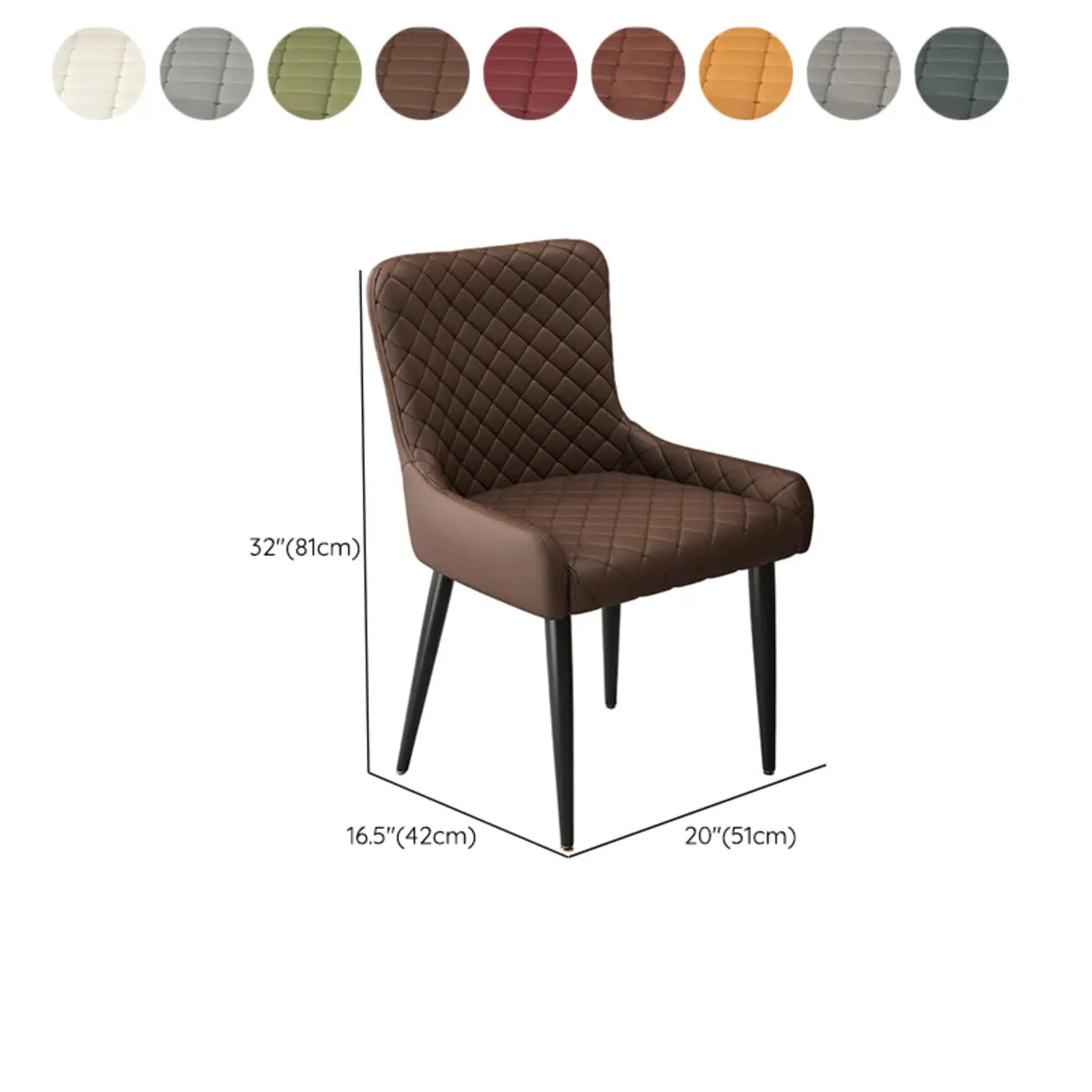 contemporary Upholstered Low Back Chenille Dining Chairs