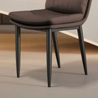 Modern Channel Tufting Upholstered Faux Leather Dining Chair