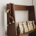 Elegant Vertical Wood Open Back Display Ladder Bookcase