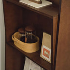 Elegant Vertical Wood Open Back Display Ladder Bookcase