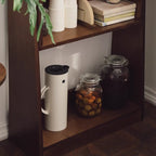 Elegant Vertical Wood Open Back Display Ladder Bookcase