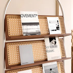 5-tier Modern Alloy Display Vertical Closed Back Bookcase