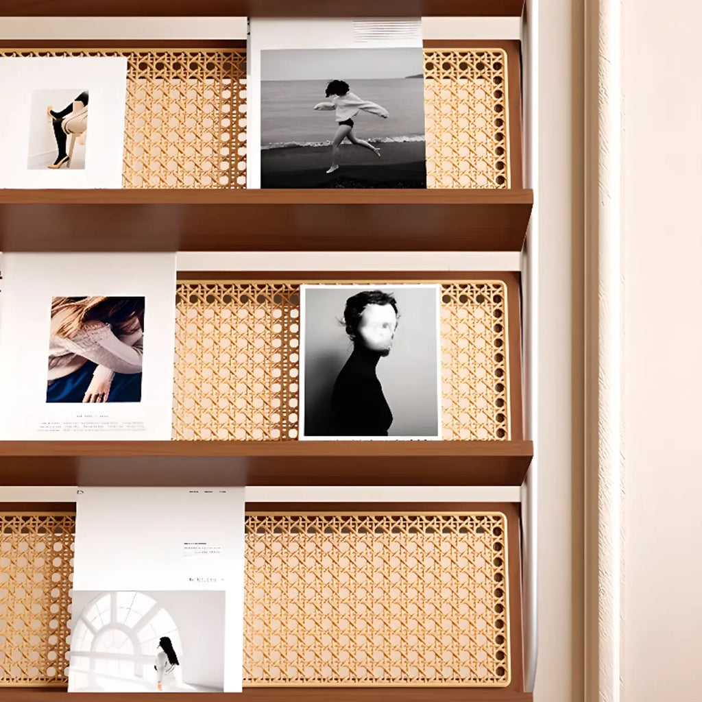 5-tier Modern Alloy Display Vertical Closed Back Bookcase