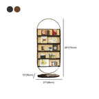 5-tier Modern Alloy Display Vertical Closed Back Bookcase