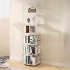 Vertical Lucite Open Back Etagere Narrow Bookshelves