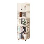 Vertical Lucite Open Back Etagere Narrow Bookshelves