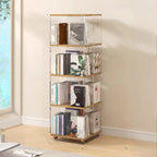 Vertical Lucite Open Back Etagere Narrow Bookshelves