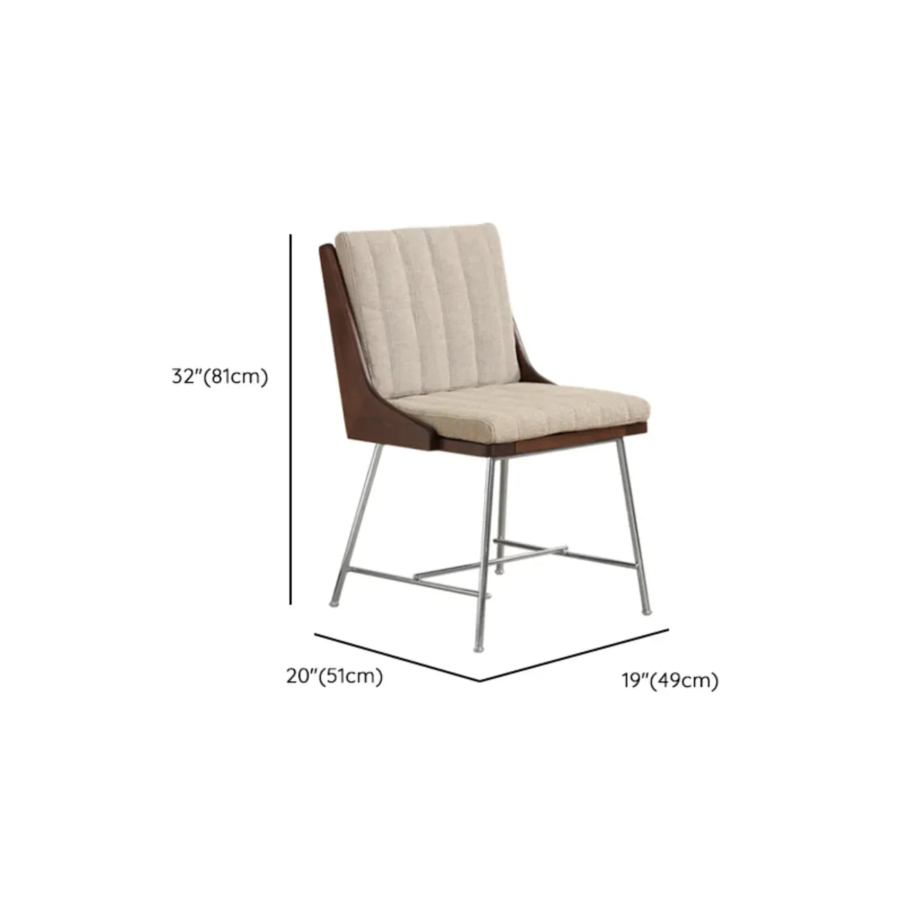 Mid-Century Modern Upholstered Dining Chair