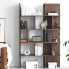 75 Tall Vertical Minimalist Wood Bookshelf With Open Back