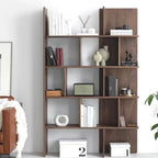 75 Tall Vertical Minimalist Wood Bookshelf With Open Back