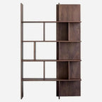 75 Tall Vertical Minimalist Wood Bookshelf With Open Back