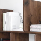 75 Tall Vertical Minimalist Wood Bookshelf With Open Back