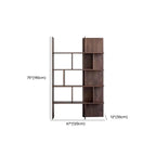 75 Tall Vertical Minimalist Wood Bookshelf With Open Back