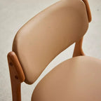 Modern Armless Faux Leather Dining Side Chair
