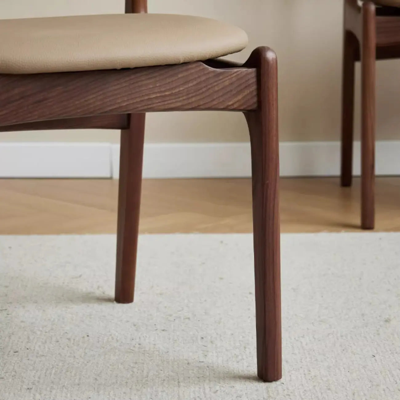 Modern Armless Faux Leather Dining Side Chair