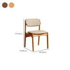 Modern Armless Faux Leather Dining Side Chair