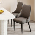 Modern Upholstered Metal Leather Dining Chairs