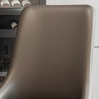 Modern Upholstered Metal Leather Dining Chairs