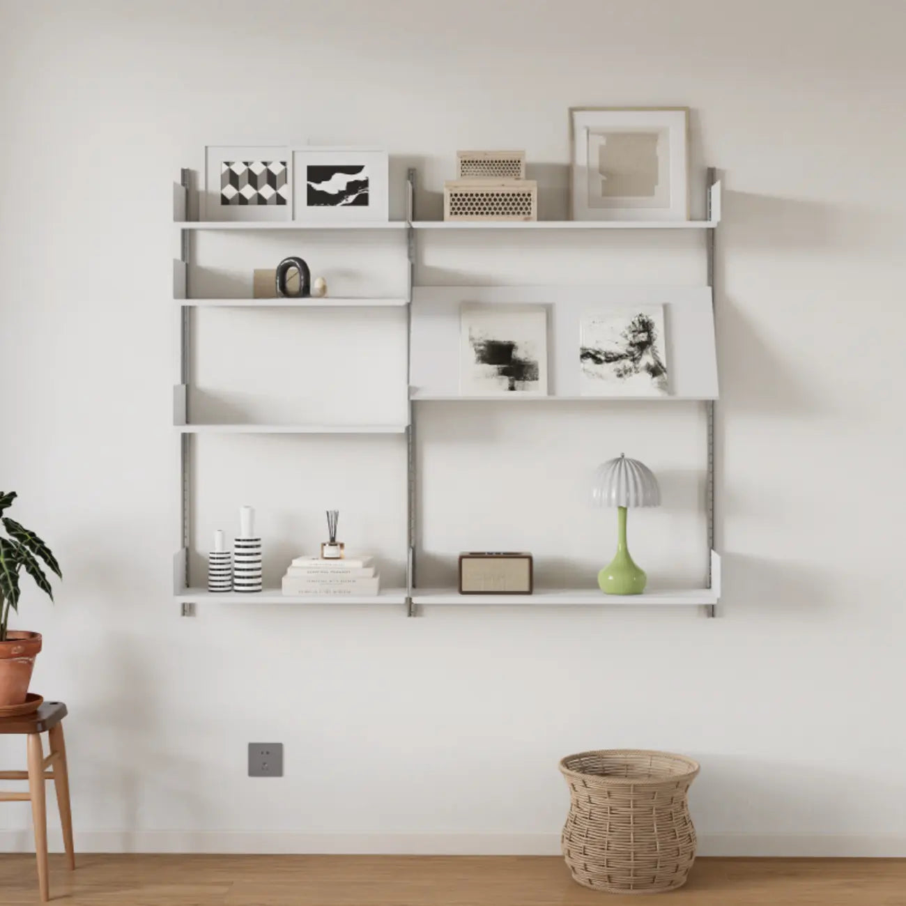 Functional Modern Wood Wall Unit Bookcase