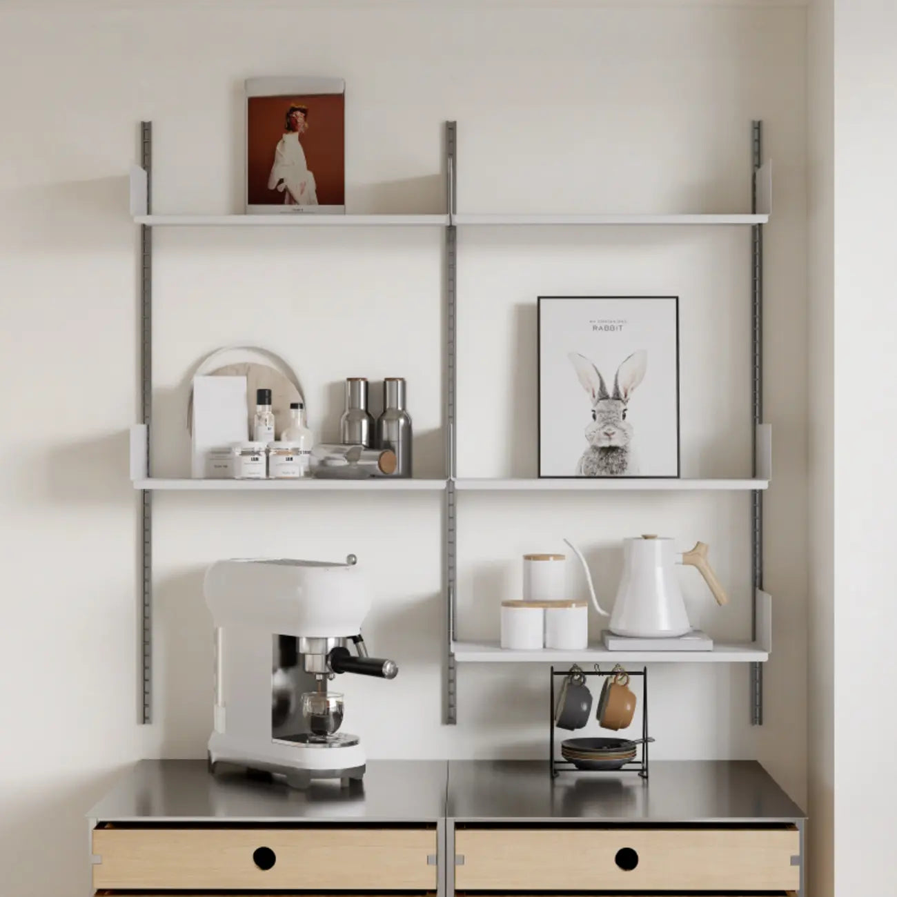 Functional Modern Wood Wall Unit Bookcase
