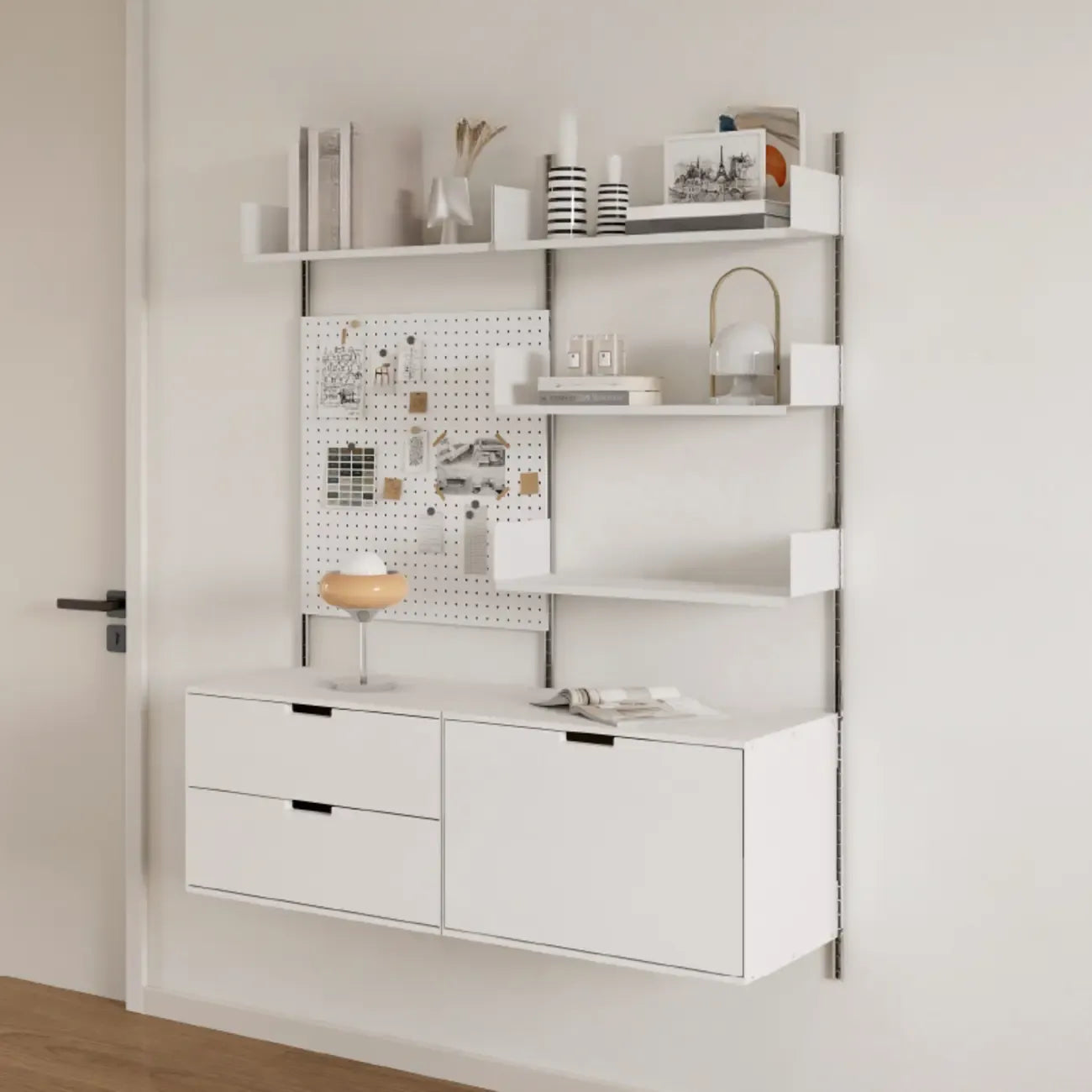 Functional Modern Wood Wall Unit Bookcase