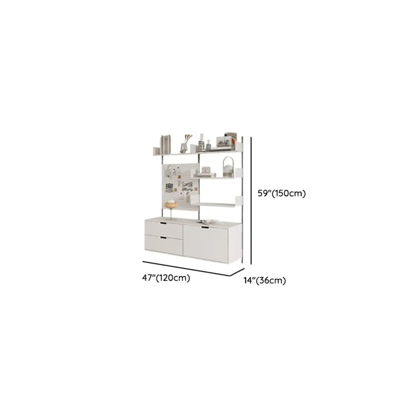 Functional Modern Wood Wall Unit Bookcase