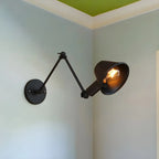 Adjustable Industrial Black  Swing Arm LED Wall Sconce
