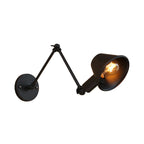 Adjustable Industrial Black  Swing Arm LED Wall Sconce