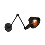 Adjustable Industrial Black  Swing Arm LED Wall Sconce