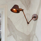 Adjustable Industrial Black  Swing Arm LED Wall Sconce