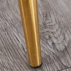 Glam Scandinavian Leather Armless Dining Chairs Metal Frame