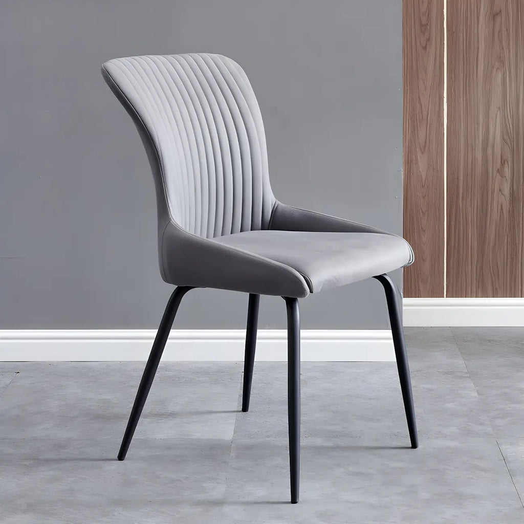 Industrial Dark Gray Armless Kitchen Dining Chairs