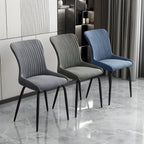 Industrial Dark Gray Armless Kitchen Dining Chairs